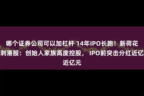 哪个证券公司可以加杠杆 14年IPO长跑！新荷花冲刺港股：创始人家族高度控股， IPO前突击分红近亿元