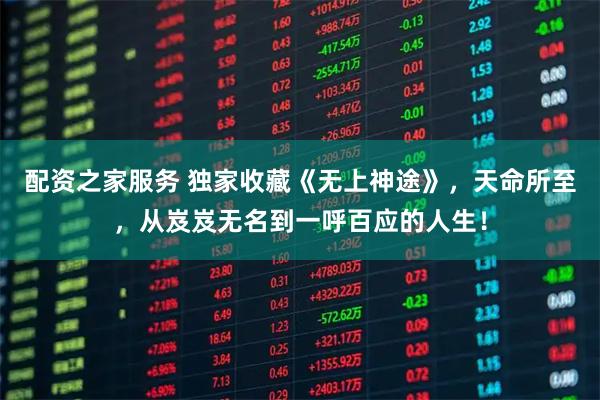 配资之家服务 独家收藏《无上神途》，天命所至，从岌岌无名到一呼百应的人生！
