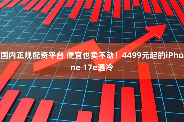 国内正规配资平台 便宜也卖不动！4499元起的iPhone 17e遇冷